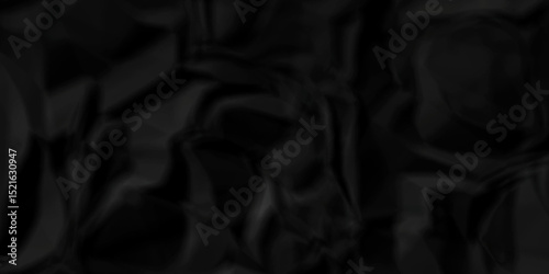 Abstract black crumple obsolete billboard rumple. wrinkle ripped creased crumple aged closeup craft document grunge recycling paper background.	
