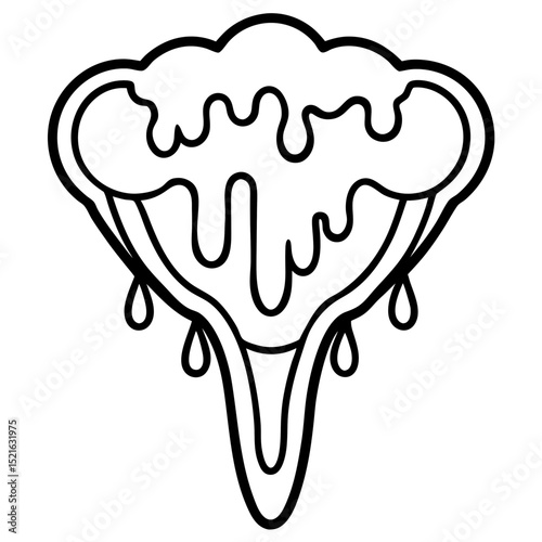 Violet Melt line art icon vector 