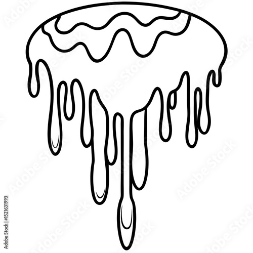 Violet Melt line art icon vector 