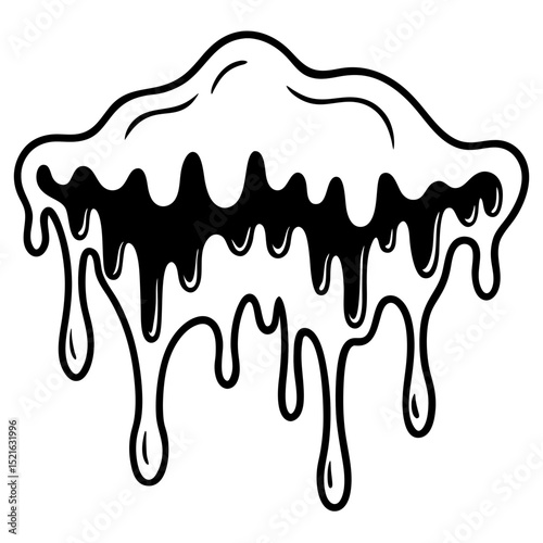 Violet Melt line art icon vector 