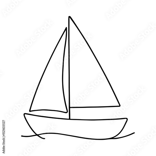vector illustration of a sailing ship