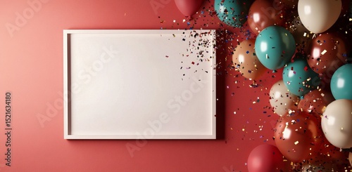 Celebrate With Colorful Balloons and Confetti at a Festive Gathering in a Che...