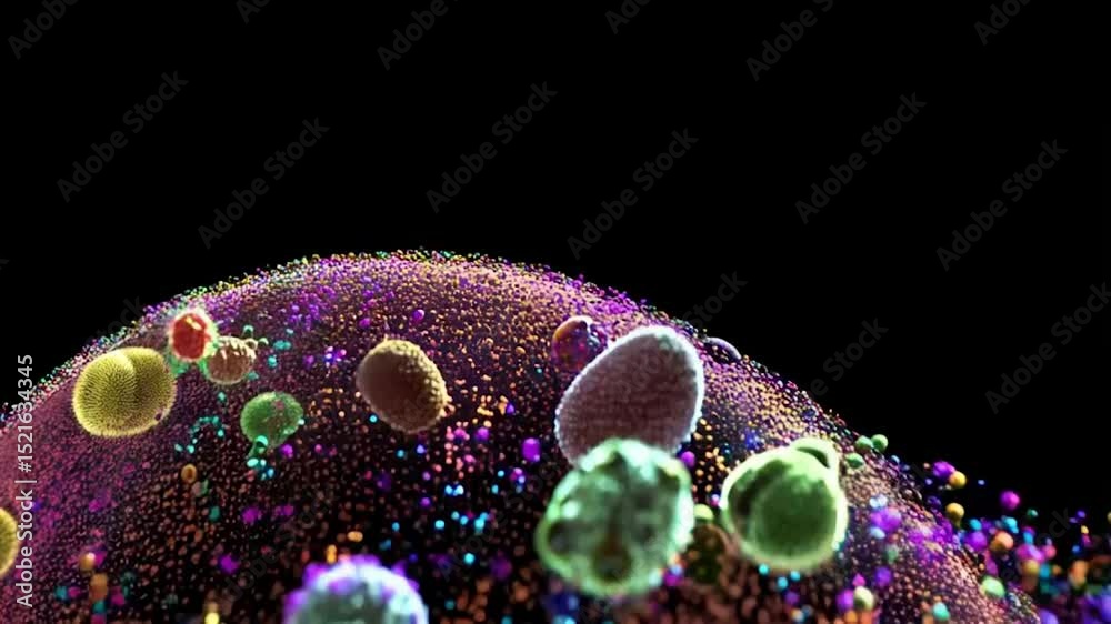 abstract background with purple bubbles