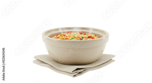 Isolated Bowl of Hot Alphabet Soup