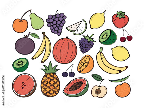 Colorful Fruit Illustration