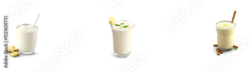Lightly spiced buttermilk chaas, refreshing Indian drink, cooling, digestive, healthy, traditional, served chilled in glass.