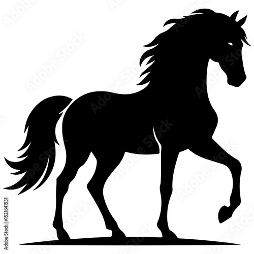 horse silhouette vector