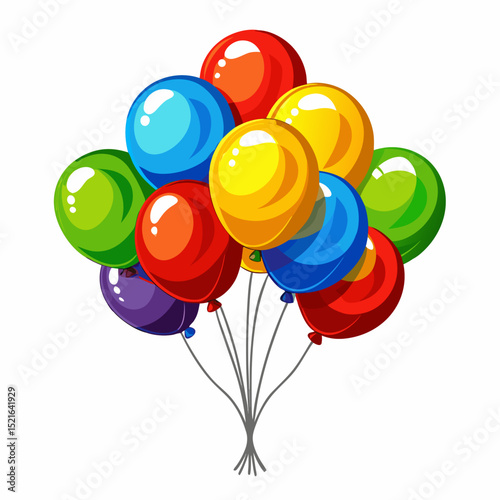 colorful balloons vector illustration