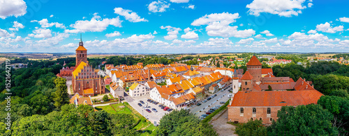 Widok z lotu ptaka na Reszel.