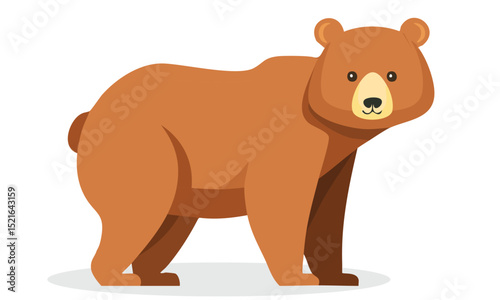 Cartoon Brown Bear vector illustration