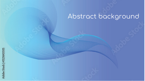 Abstract Wave in Blue Tones for Presentation