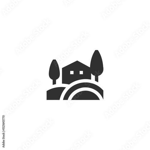 Beautiful place icon logo flat vector design