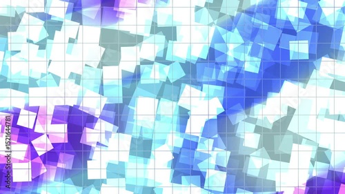 Blue and purple squares on a white grid, great for abstract backgrounds, modern designs, geometric patterns, and digital art projects.