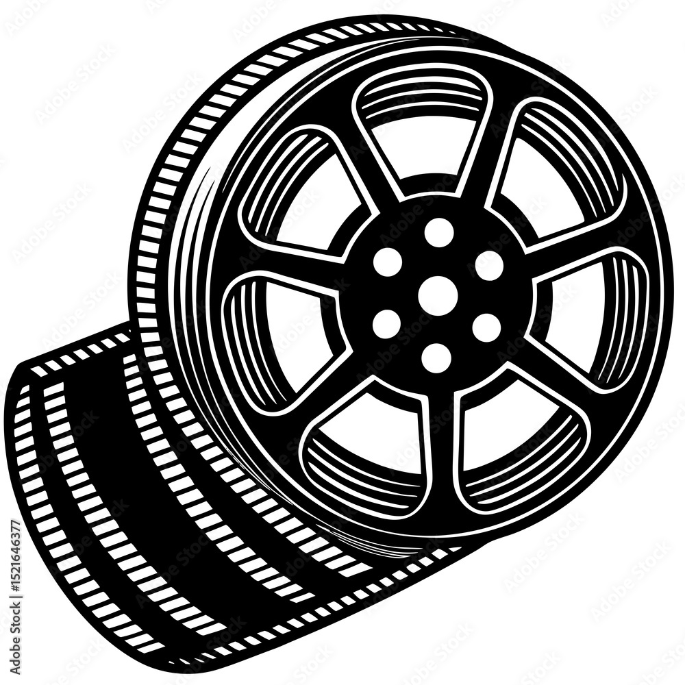 Fototapeta premium vector film reel
