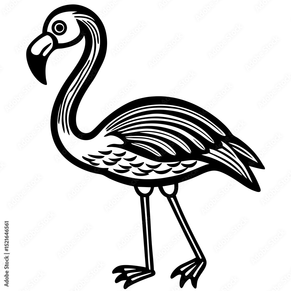 Obraz premium vector illustration of a flamingo