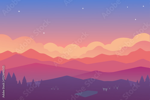Breathtaking mountain landscapes at dawn or dusk, with sun-kissed peaks, vibrant skies, and ethereal clouds