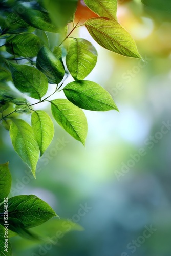 Vibrant Green Leaves Create a Serene Atmosphere in a Lush Garden During Dayli...