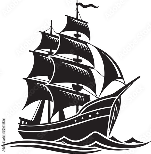 sailing ship silhouette