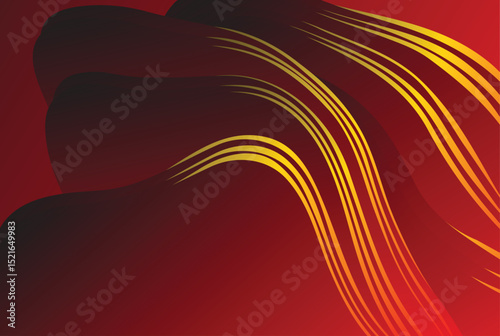 Abstract red geometric background. Dynamic shapes composition. Vector illustration
