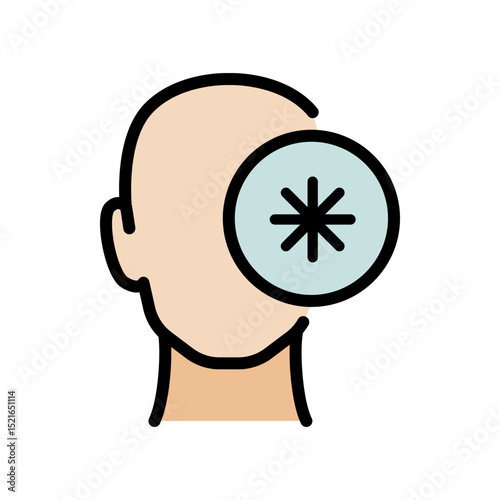 Hypothermia Outline Icon. Vector Illustration of Person with Cold Temperature Symbol, Low Body Temperature and Representing Hypothermia. Isolated Line Sign.
