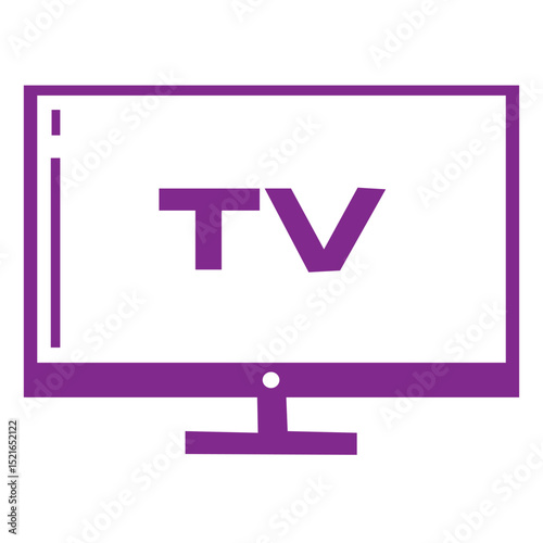 Television Screen Icon Vector Template