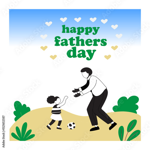 Happy father day with Silhouette son is riding his father's neck at Mountain peaks in evening time vector design father and son Father holding his children father and son in the park. 