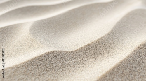 Closeup clean smooth white sand with subtle ripples tropical beach nature serene environment