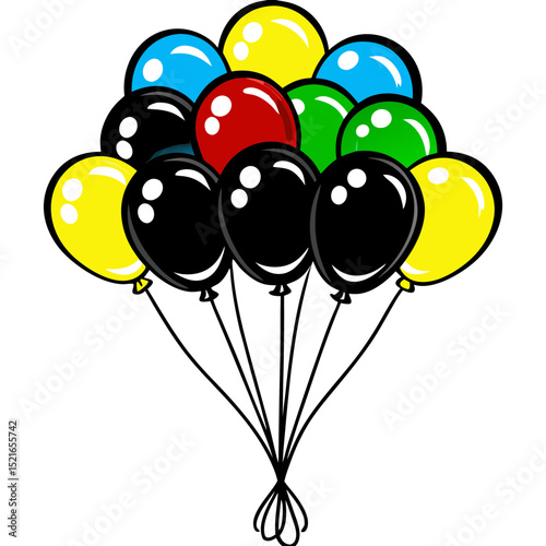 vector illustration of a colorful balloons