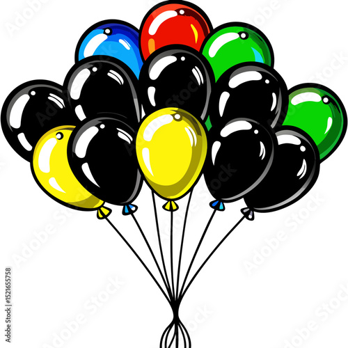 vector illustration of a colorful balloons