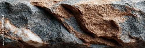 Rock formation with detailed texture and color variations in a natural landscape setting during daytime