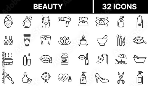 Beauty Icon Representing Skincare, Cosmetics, and Personal Grooming