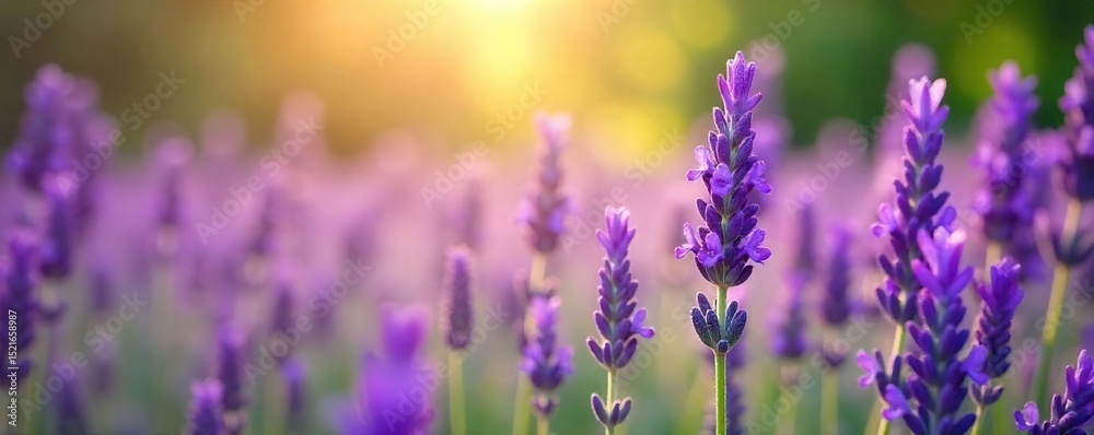 A field of vibrant purple lavender blossoms swaying gently in the breeze, bathed in soft sunlight Perfect for relaxation, aromatherapy, and nature themes , summer, english lavender, landscape A field of vibrant purple lavender blossoms swaying gently in the breeze, bathed in soft sunlight Perfect for relaxation, aromatherapy, and nature themes , summer, english lavender, landscape