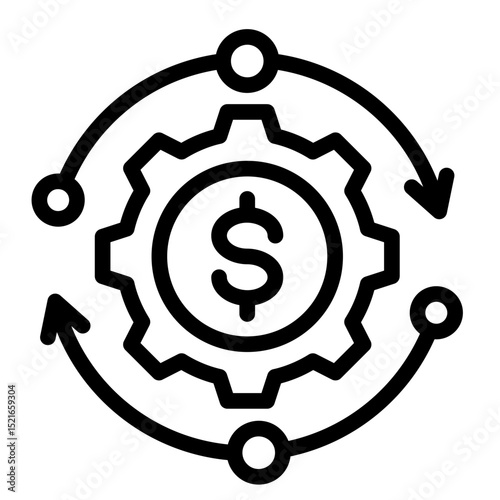 Lean Model  Icon Element For Design	