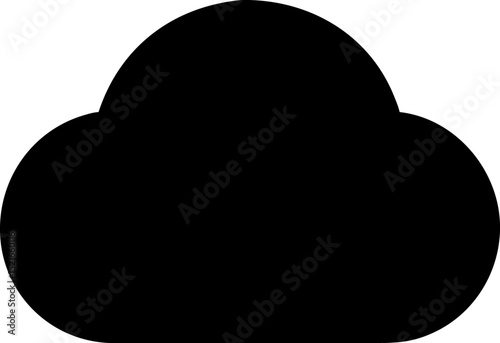 Cloud - shaped Vector Icon. Editable form. Represents weather, sky, cloud storage. Vector illustration.