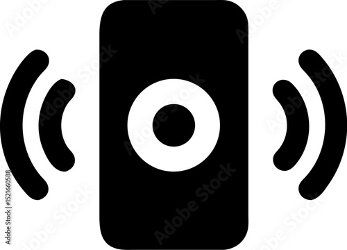 Audio - device Vector Icon. Editable Speaker and Waves. Represents Sound, Music, Playback. Vector Illustrations.