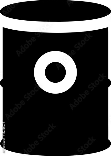 Oil - barrel Vector Icon. Editable Drum with Ring. Represents Fuel, Storage, Industry. Vector Illustrations.