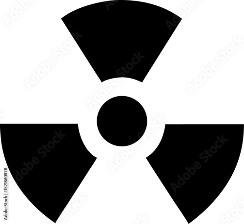 Radioactive - hazard Vector Icon. Editable Rotated Radiation Sign. Represents Nuclear, Danger, Warning. Vector Illustrations.