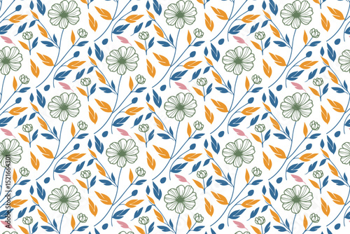 floral texture sketch wrapping paper.stylish one line pillow cover textile.nature doodle repeat seamless pattern.hand drawn fashion print minimalism.table top modern design

