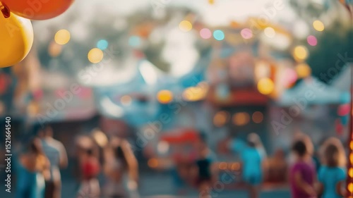 Wallpaper Mural Vibrant Balloons at Festive Carnival Scene Torontodigital.ca