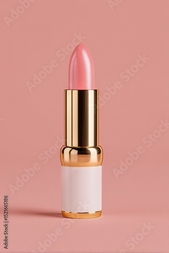 Colorful Lipstick Stands out Against a Soft Pink Background Creating a Vibran...