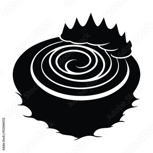 chocolate swirl isolated on white