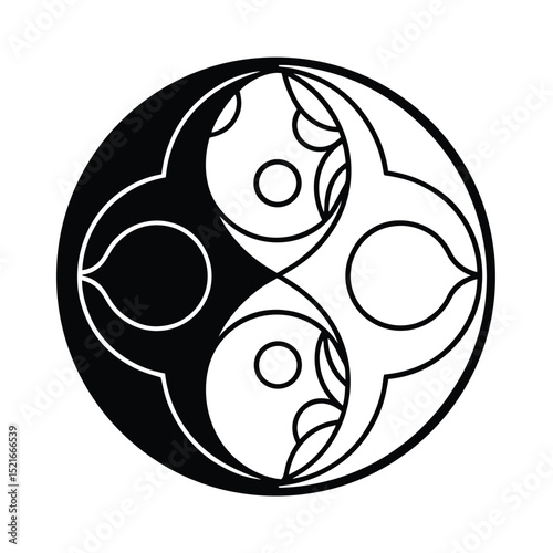 Yin Yang Symbol Created from Avatars