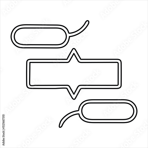 Simple Diagram of a Biological Process Black line
