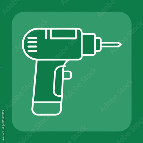vector illustration of hand drill