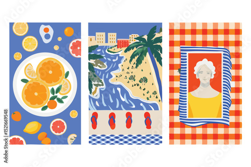 summer--italy--amalfi--vector-illustration-of-lemo.eps