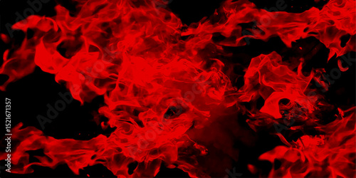 Fiery Red Abstract Background with Black Accents. Dark seamless pattern red background marble wall texture for design. Luxury cosmic red fire tails pattern grunge in dark. Crimson red blaze fire flame
