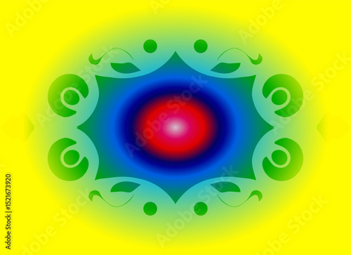 Psychedelic Eye Mandala with Vibrant Gradient - Abstract Spiritual Art