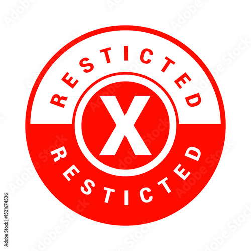 Restricted rubber stamp seal vector