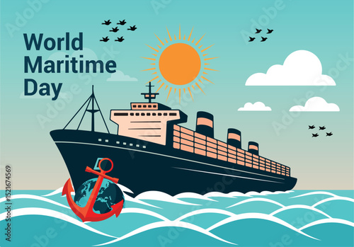 World Maritime Day Celebration poster design