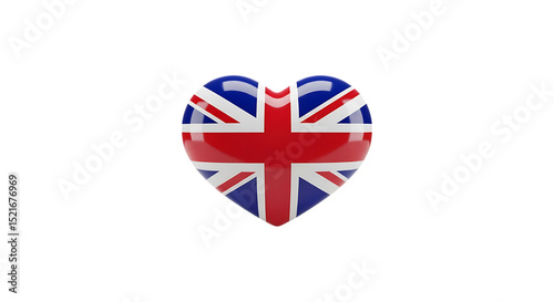 Heart with National Design Centered on Black Background
